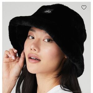 ALO Faux Fur Bucket Hat - Black